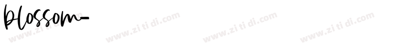 blossom字体转换