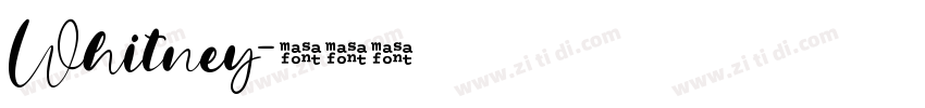 Whitney字体转换