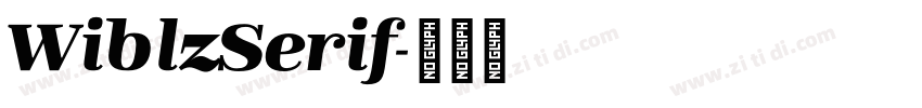 WiblzSerif字体转换
