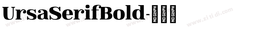 UrsaSerifBold字体转换