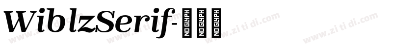 WiblzSerif字体转换