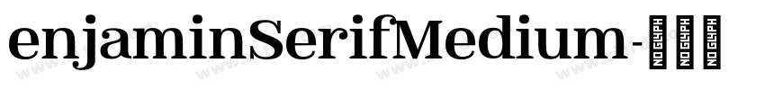 enjaminSerifMedium字体转换