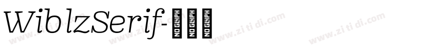 WiblzSerif字体转换