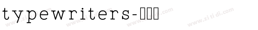typewriters字体转换