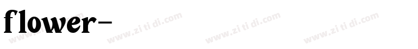 flower字体转换