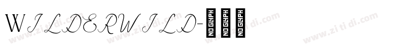 Wilderwild字体转换