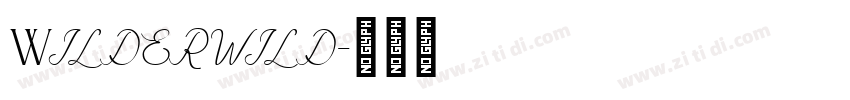 Wilderwild字体转换