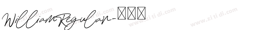 WilliamRegular字体转换