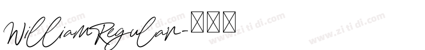 WilliamRegular字体转换