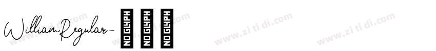 WilliamRegular字体转换