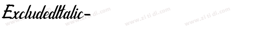 ExcludedItalic字体转换