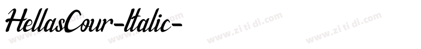 HellasCour-Italic字体转换