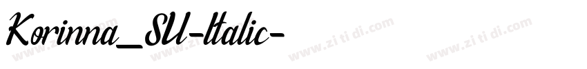 Korinna_SU-Italic字体转换