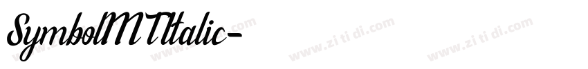 SymbolMTItalic字体转换