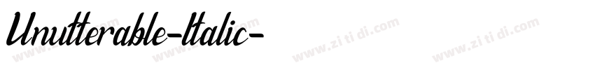Unutterable-Italic字体转换