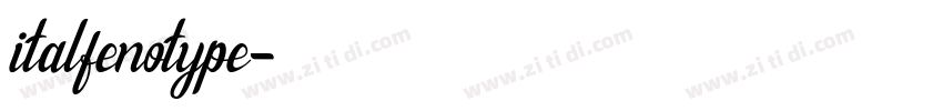 italfenotype字体转换