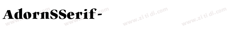AdornSSerif字体转换
