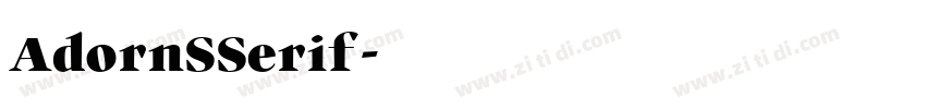 AdornSSerif字体转换