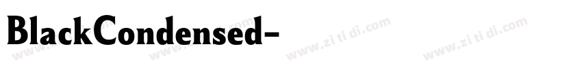 BlackCondensed字体转换