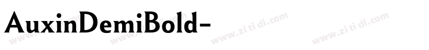 AuxinDemiBold字体转换