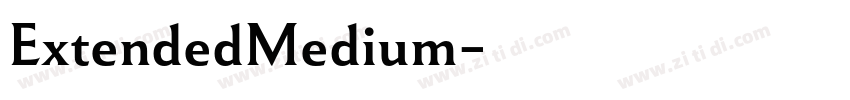 ExtendedMedium字体转换