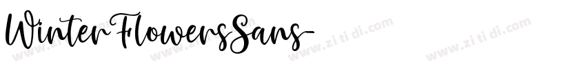 WinterFlowersSans字体转换