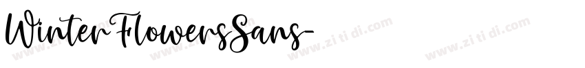 WinterFlowersSans字体转换