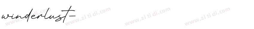 winderlust字体转换