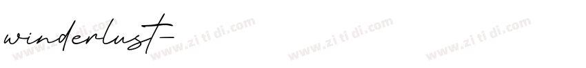 winderlust字体转换
