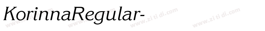 KorinnaRegular字体转换