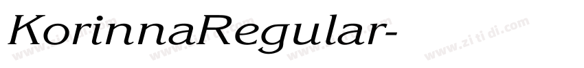 KorinnaRegular字体转换