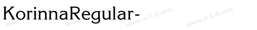 KorinnaRegular字体转换