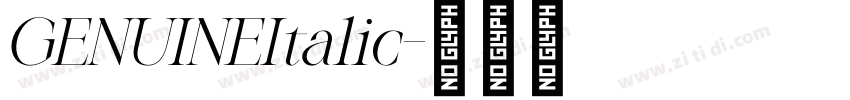 GENUINEItalic字体转换