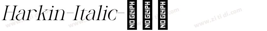 Harkin-Italic字体转换