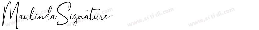 MaulindaSignature字体转换