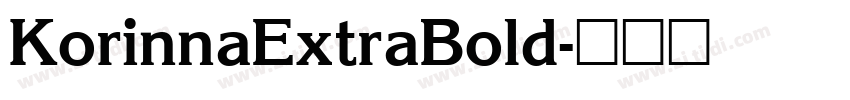 KorinnaExtraBold字体转换