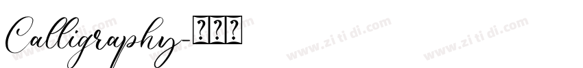 Calligraphy字体转换
