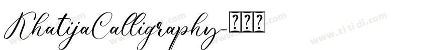 KhatijaCalligraphy字体转换 KhatijaCalligraphy字体转换