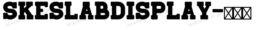 skeSlabDisplay字体转换
