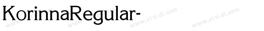 KorinnaRegular字体转换