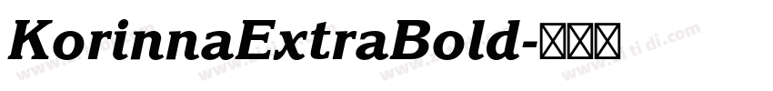 KorinnaExtraBold字体转换