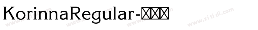 KorinnaRegular字体转换