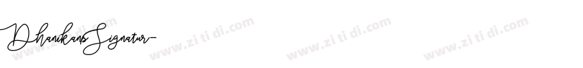 DhanikansSignatur字体转换