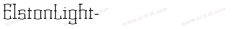 ElstonLight字体转换 ElstonLight字体转换