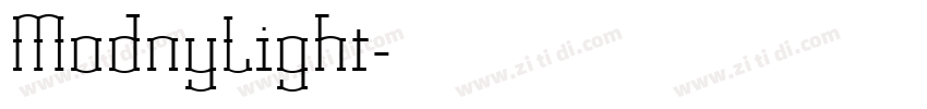 ModnyLight字体转换