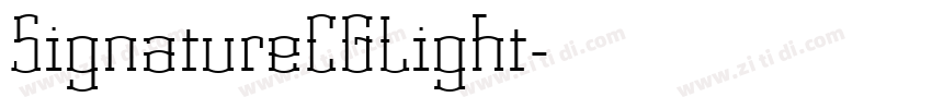 SignatureCGLight字体转换 SignatureCGLight字体转换