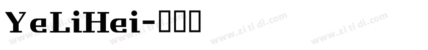 YeLiHei字体转换