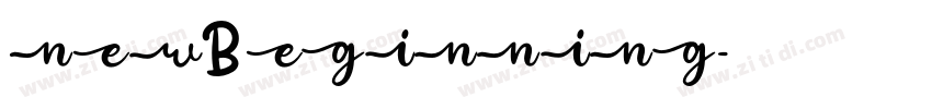 newBeginning字体转换