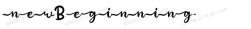 newBeginning字体转换