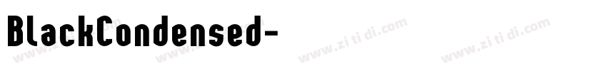 BlackCondensed字体转换